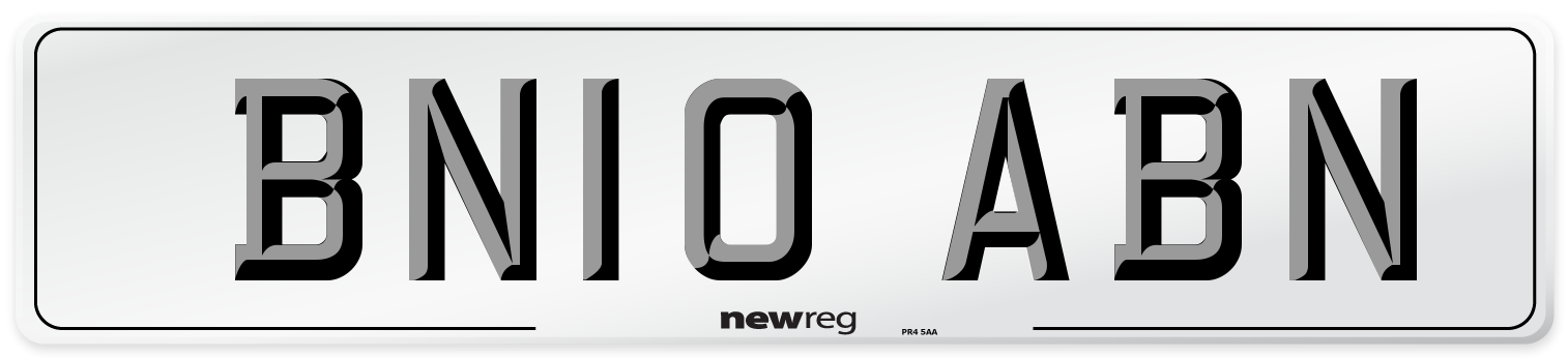 BN10 ABN Number Plate from New Reg